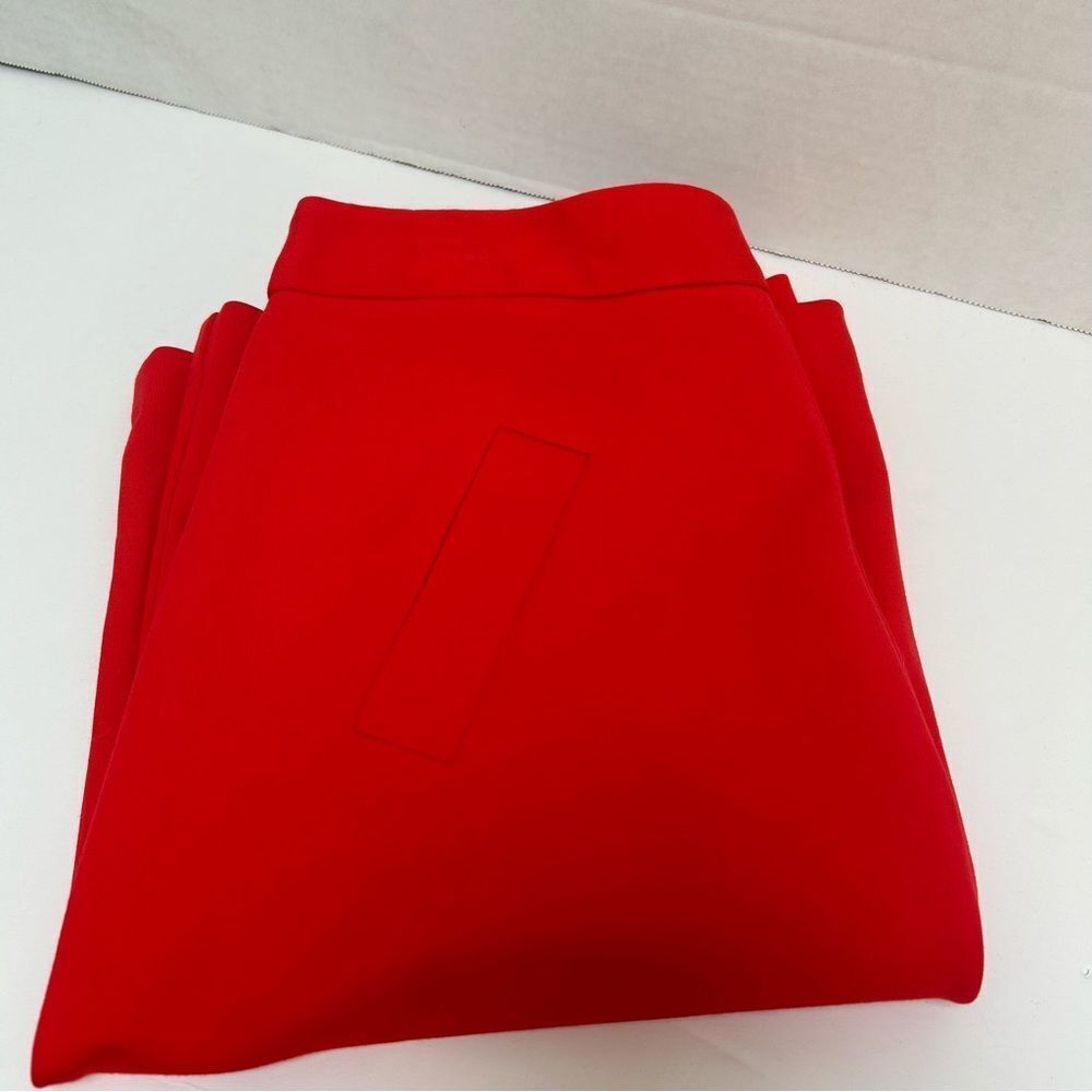 Mario Serrani Italy Red Stretch Pencil Unlined Rayon Blend Skirt‎ size 2
